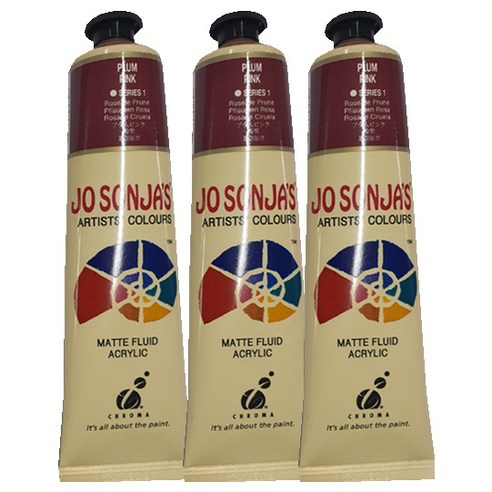 조소냐 아크릴 과슈 물감 123 Plum Pink 3p, 75ml, 1색