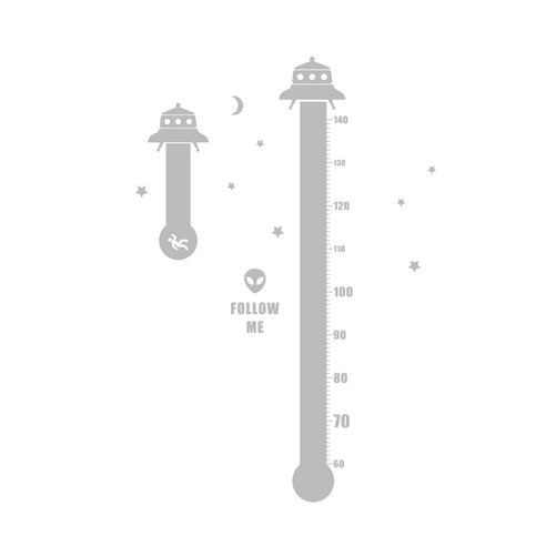 투페이지 유에포키2 키재기 스티커 D022, 밝은회색