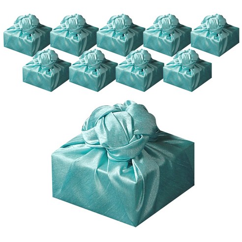 통샵 실크 홑 보자기 55 x 55 cm, 파스텔 블루(638), 10개