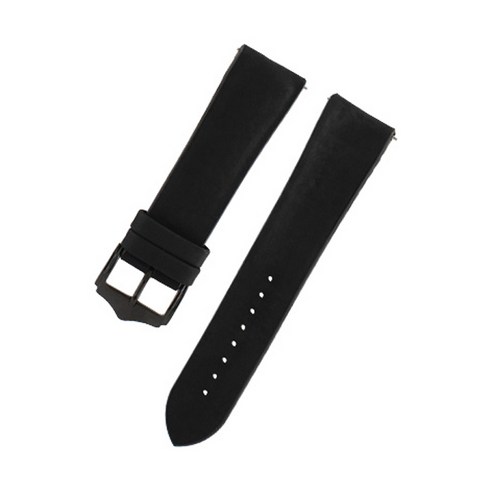 비쉐르 갤럭시 프론티어/기어S3/워치3 22mm 벨벳콩 레더 밴드 스트랩 (45/46mm 호환 가능), 블랙, 1세트