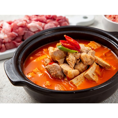 건강하고 맛있는 포크밸리 1등급 이상 돼지고기로 완성하는 완벽한 맛의 찌개