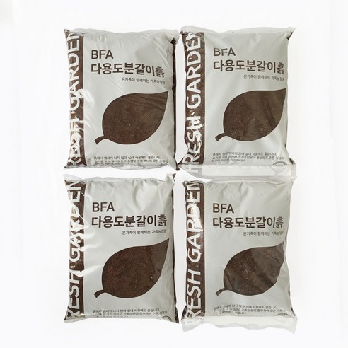 프레시가든 BFA 다용도 분갈이 흙 5.5L, 4개