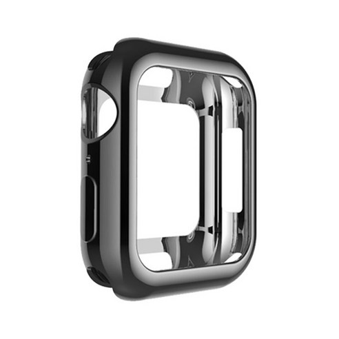 쵸미앤세븐 애플워치4/5 플러피 범퍼케이스 40mm, 블랙, 1개
