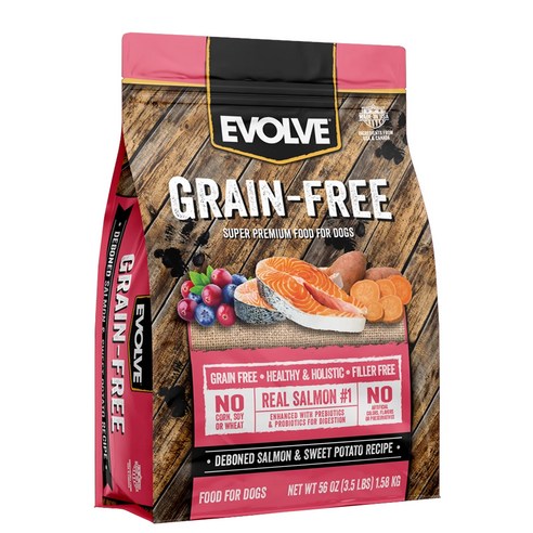 EVOLVE 전연령 그레인프리 강아지 사료, 연어, 1.58kg, 1개