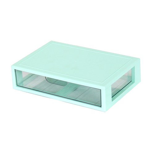 하라데코 와이드 멀티 책상 정리함 1단, 민트, 1개