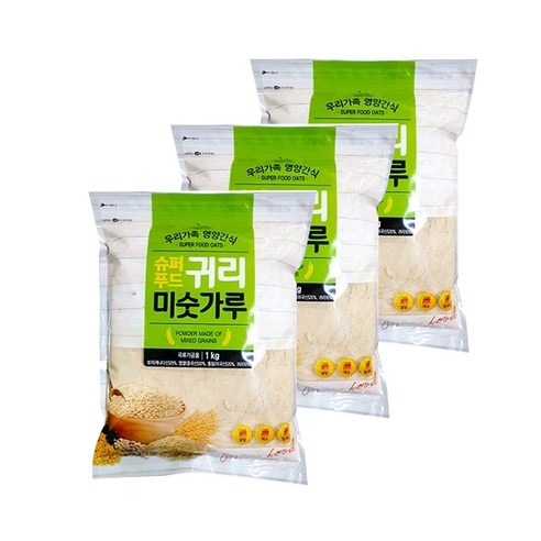 대주식품 슈퍼푸드 귀리 미숫가루, 1kg, 3개