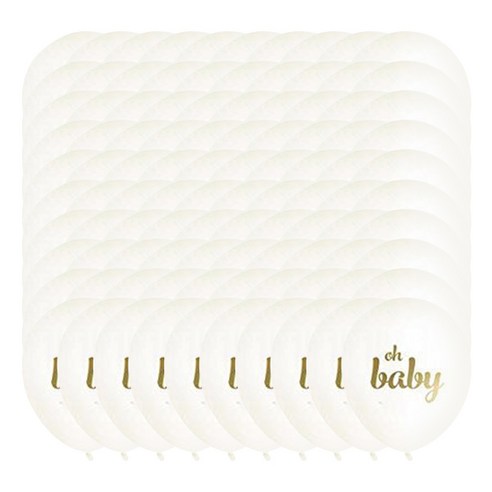 마켓감성 풍선 30cm, oh baby, 100개