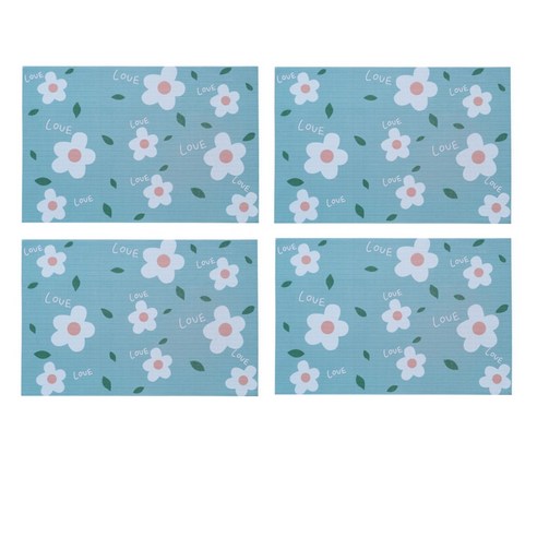 글로리아 식탁매트 C104 4p, 타입4, 44.5 x 29.7 cm