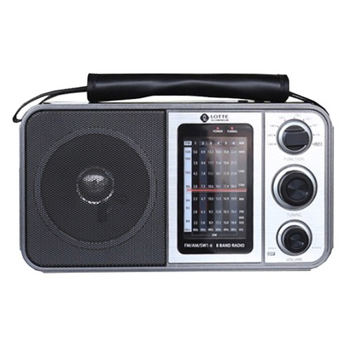 롯데알미늄 휴대용 라디오 750g, PINGKY-260, 블랙