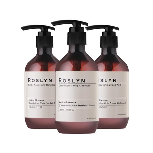 로즐린 젠틀너리싱 핸드워시 코튼블러썸, 250ml, 3개