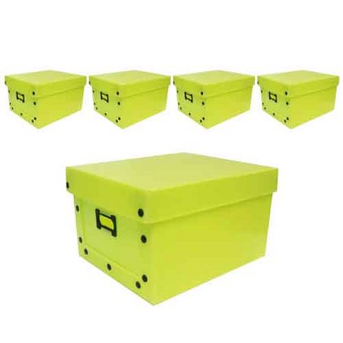 바른산업 플라스틱 나사단추 정리함 B형 포장박스, 박스(연두), 단추(블랙), 5개