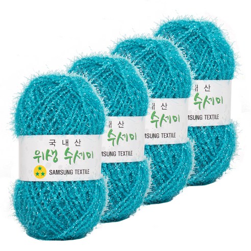 yarna 위생수세미 뜨개실, 711 마린블루, 4개