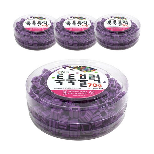 이지피아 툭툭블럭 70g x 4p, 보라, 4개