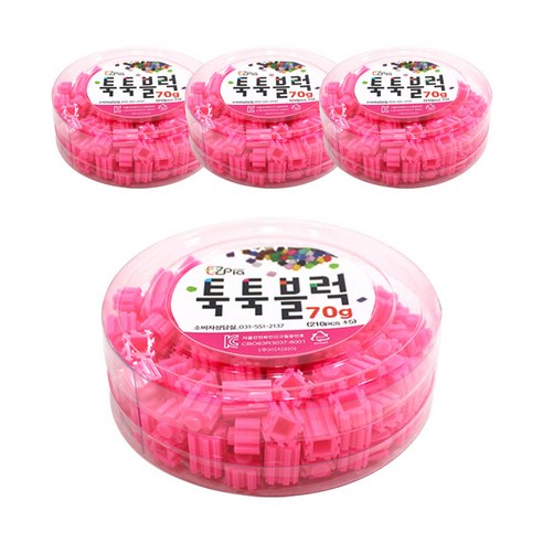 이지피아 툭툭블럭 70g x 4p, 핫핑크, 4개