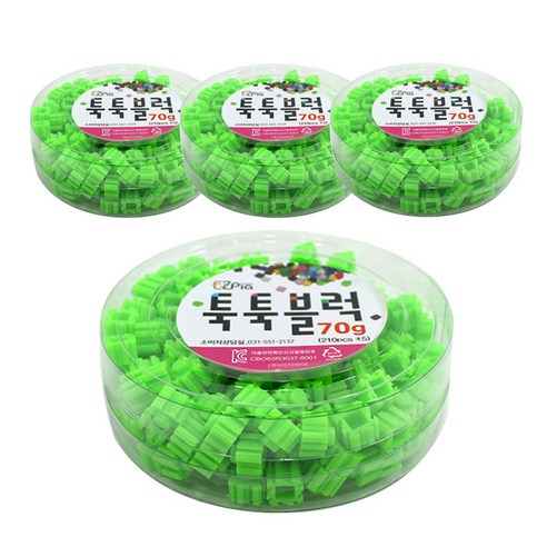 이지피아 툭툭블럭 70g x 4p, 연두, 4개