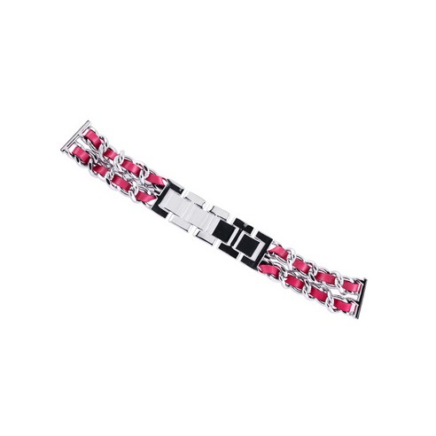 비쉐르 샤체인 갤럭시워치 2 메탈 밴드 스트랩 44mm, 실버핑크, 1개