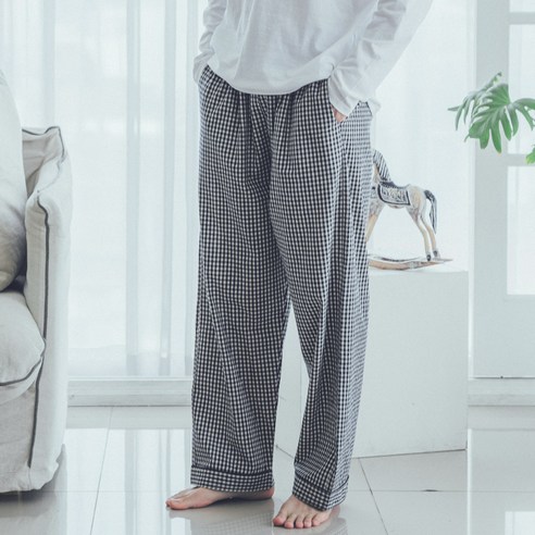 도씨 남성용 순면 9부 잠옷 바지