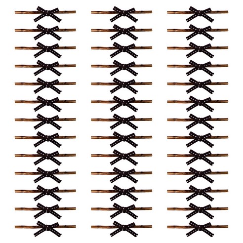 스티치 리본 포장타이, 딥브라운, 100개