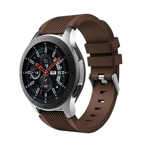 갤럭시워치 스트라이프 실리콘 스트랩 밴드 20/42 mm, 브라운, 1개