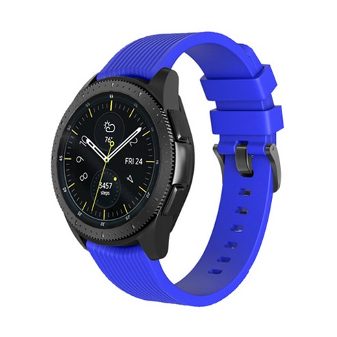 갤럭시워치 스트라이프 실리콘 스트랩 밴드 20/42 mm, 블루, 1개