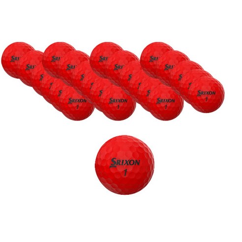스릭슨 소프트필 브라이트 무광 골프공 2피스 43mm, 레드, 24개