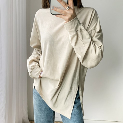엔비룩 여성용 데일리 루즈 티셔츠