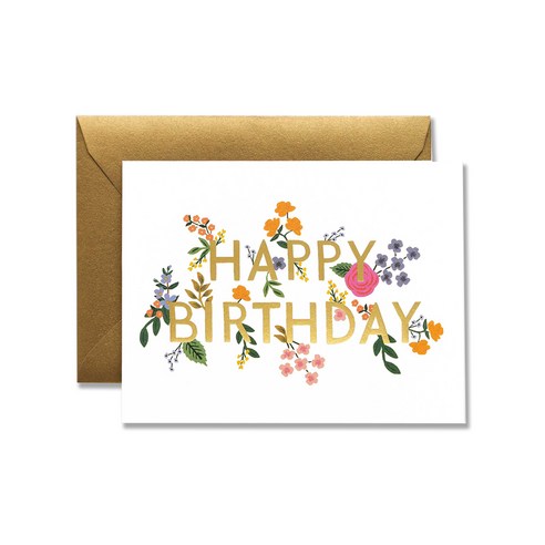 라이플페이퍼 WILDWOOD BIRTHDAY 카드 박스 세트, 혼합색상, 8세트
