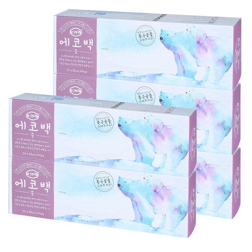 슈가랩 지구사랑 에코백, 5개, 중(M)