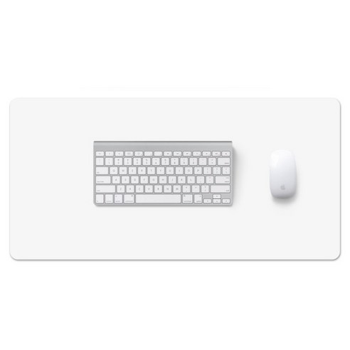 콩 K office 심플 컬러 테이블 키보드 패드 90 x 45 cm + 버클스트랩, 화이트, 1개