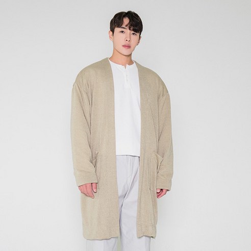 빅사이즈클럽 남성용 ADD 오픈 포켓 가디건