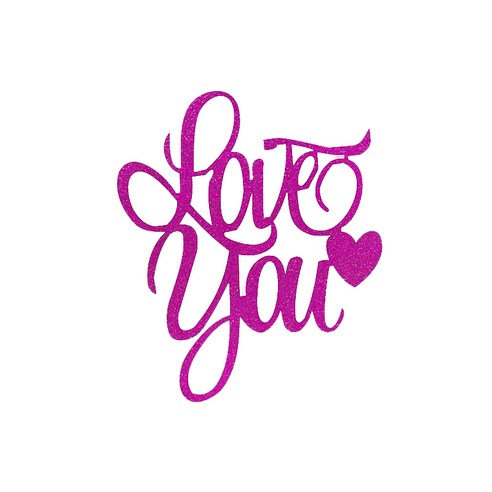 파티팡 케이크토퍼 데코픽 LOVE YOU, 푸치샤, 10개