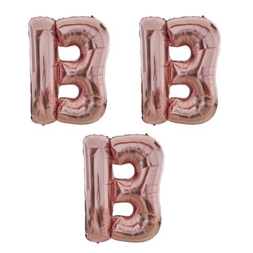 리빙다 알파벳 B 호일풍선 대, 로즈골드, 3개