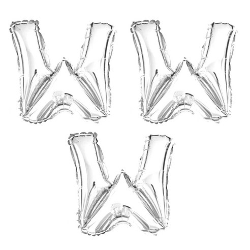 리빙다 알파벳호일W실버(대), 실버, 3개