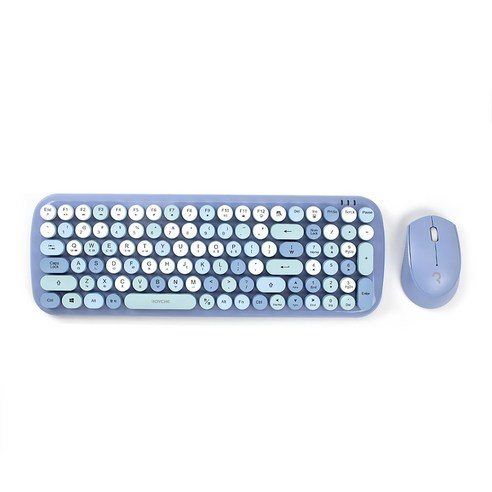로이체 무선 키보드 + 마우스 세트, RMK-5000, 블루