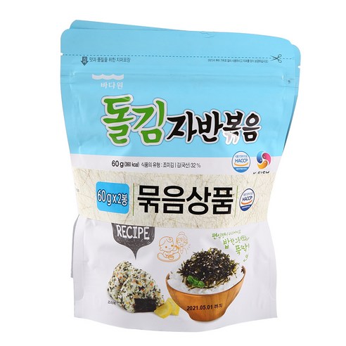 바다원 오리지널 돌김자반 볶음, 60g, 2개