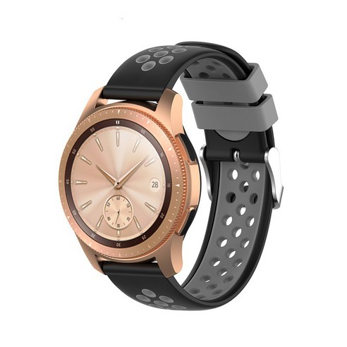 쉴드랩 샤오미 어메이즈핏 GTR 47mm 22mm 스포츠실리콘 스트랩 시계줄 밴드, 블랙 + 그레이홀, 1개