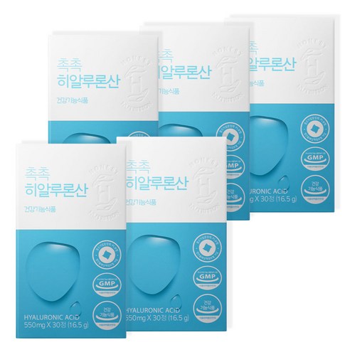 어니스트뉴트리션 촉촉히알루론산, 30정, 5개
