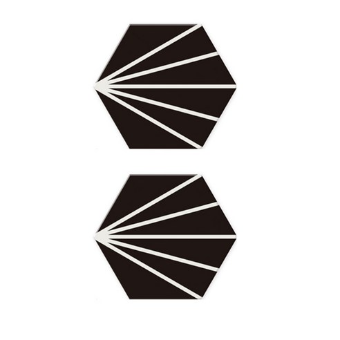 GUNU 모던 패턴 규조토 코스터 2p, 화이트라인