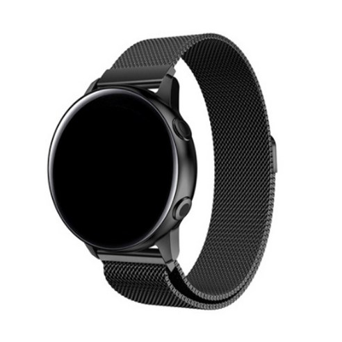 4YOU 갤럭시워치 밀레니즈 루프 밴드 스트랩 20mm 42mm 호환 가능, 블랙, 1개