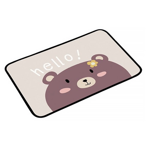알럽홈 미끄럼방지 흡수성 멀티 발매트, 곰