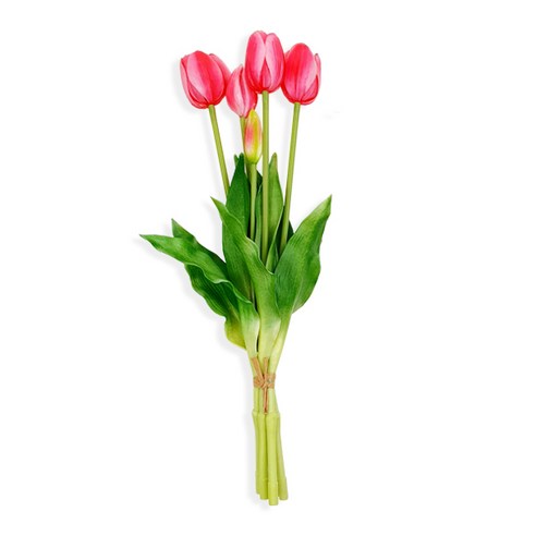 레스쁘리 조화 튜울립 A 5p, 핫핑크