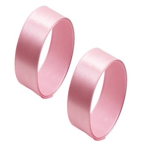 20mm 공단리본 2개, 21 팥색, 45m