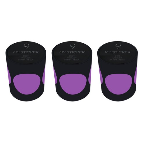 폼텍 마이 스티커 도트 34mm 1롤, 09 VIOLET, 3개