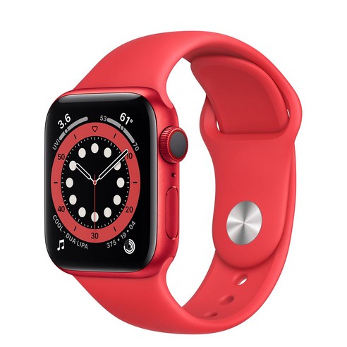 Apple 2020년 애플워치 6 GPS + 셀룰러 40mm 레귤러, 40mm, GPS + Cellular, (PRODUCT)RED 알루미늄 케이스, (PRODUCT)RED 스포츠 밴드