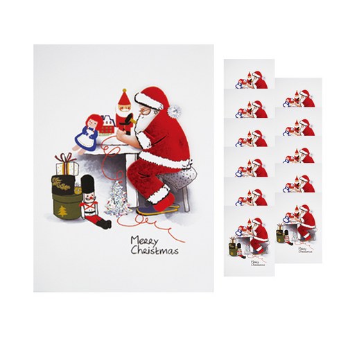 프롬앤투 크리스마스카드 + 봉투 세트 S1022q5, 혼합색상, 12세트