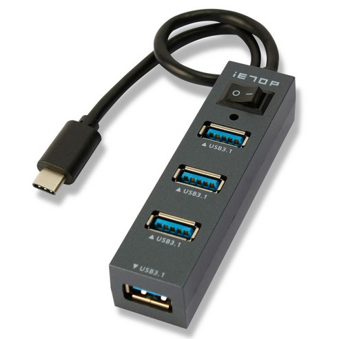 이탑 4포트 USB허브 C타입 3.1 스위치 TU-329, 혼합색상 usbhub Best Top5