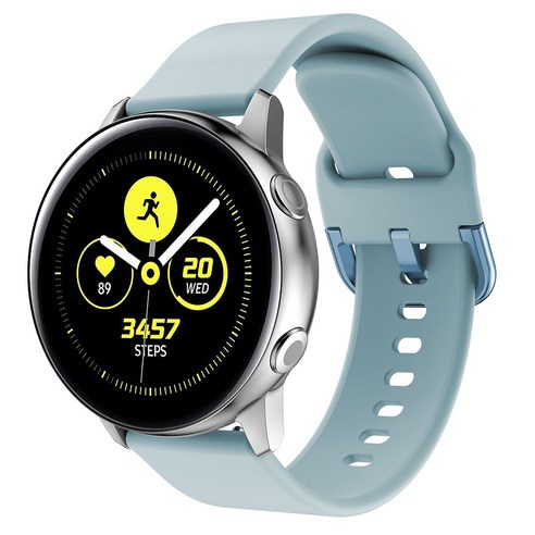 쉴드랩 갤럭시 워치 20mm 실리콘 스트랩 40mm 41mm 42mm 44mm 호환 가능, 스카이, 1개