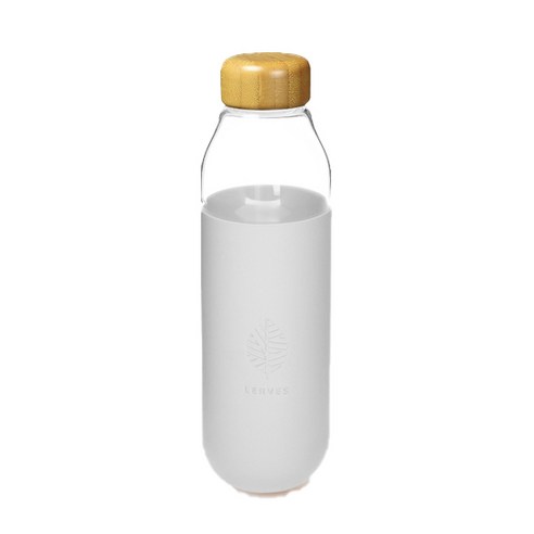 Leaves 유리 컬러드 텀블러, Light Gray, 500ml