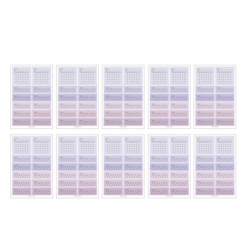 페이퍼리안 컬러 팔레트 메모 스티커세트, 04 골 트랙커, 10세트