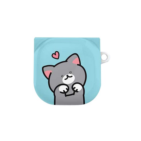 갤럭시 버즈 라이브 러블리 캣 원바디 하드케이스 + 후크링, 갤럭시버즈 라이브, Lovely Cat